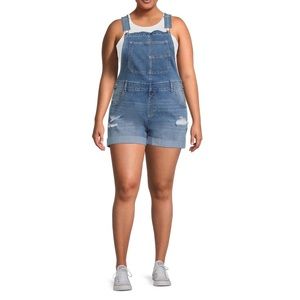 No Boundaries Juniors' Relaxed Boyfriend Shortalls Size XXL (19)